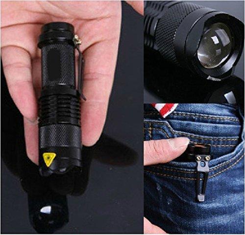 Pocketman Pocketman Mini 3 Modes Cree Q5 7w 300lm LED Flashlight Torch 10 Pack