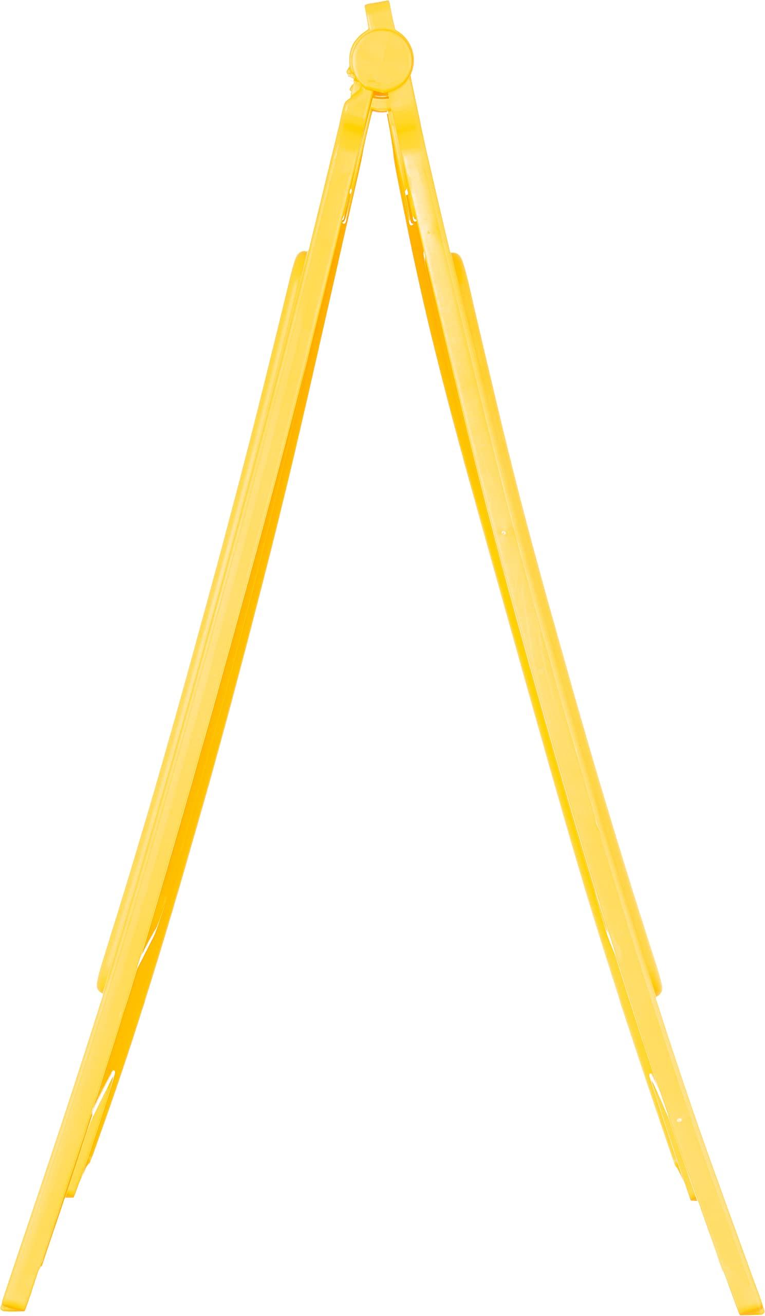 Carlisle FoodService Products SPARTA Flo-Pac Caution Wet Floor Sign with English, Spanish, German for Commercial Use, 25 X 11 Inches, Yellow, (Pack of 6)