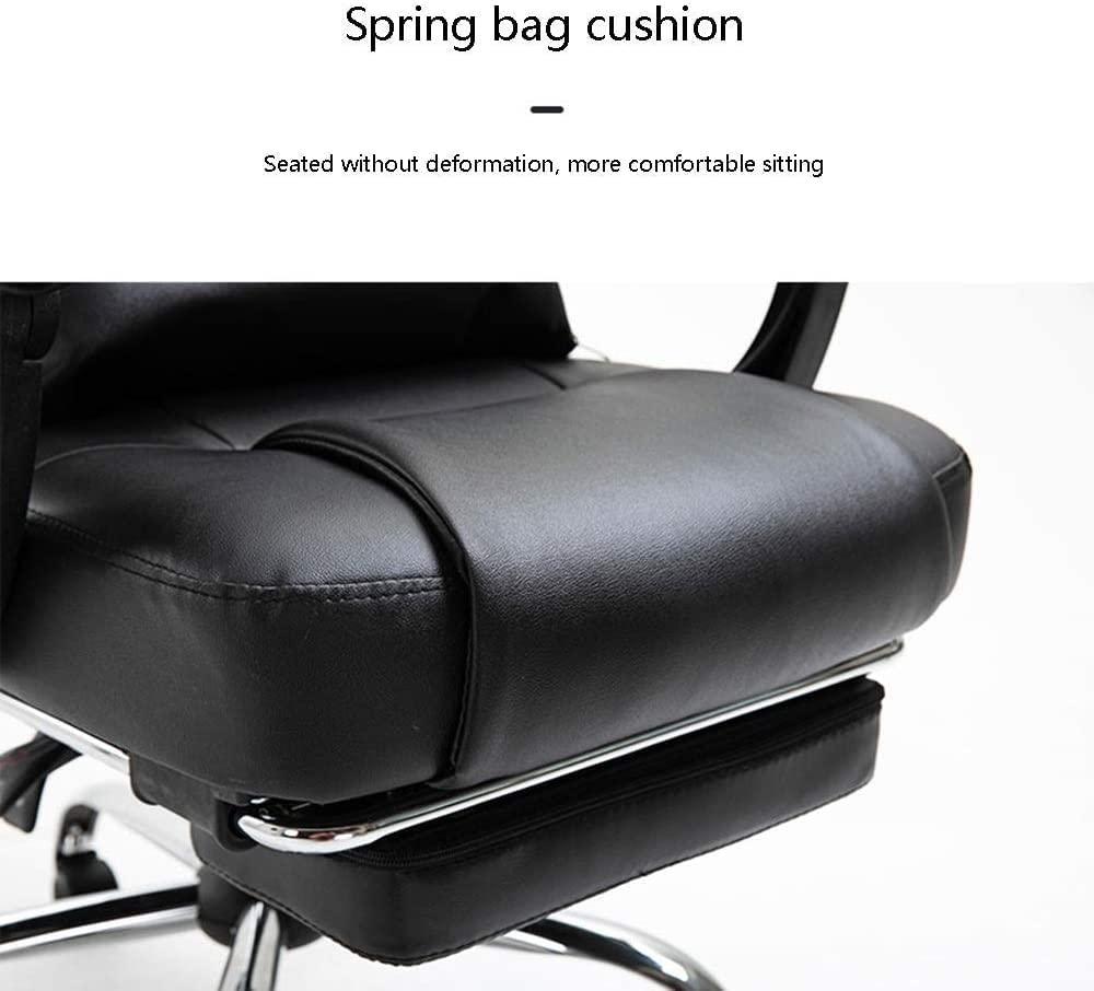 REMYS Office Chair Desk Chair Computer Chair Computer Chair Leather Desk Gaming Chair with Footrest Ergonomic Swivel Computer Desk Chair Height Adjustable Executive Office Chair Linkage Handrail with Movab