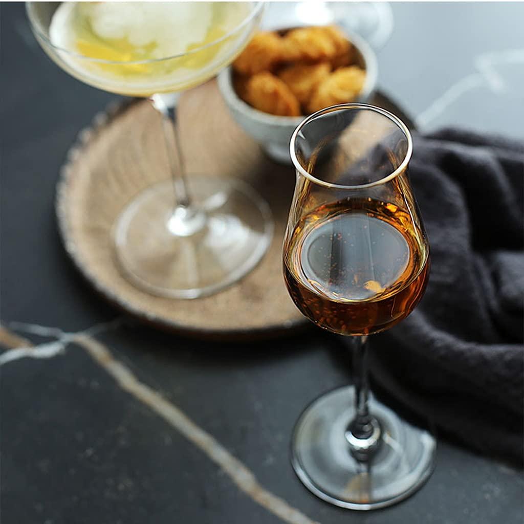 GLigeT Champagne Flutes Crystal Glass Wine Glass White Wine Glass Small Fragrant Ice Wine Glass Cocktail Glass Tulip-shaped Juice Champagne Lead-free Bar Glass Champagne Glasses