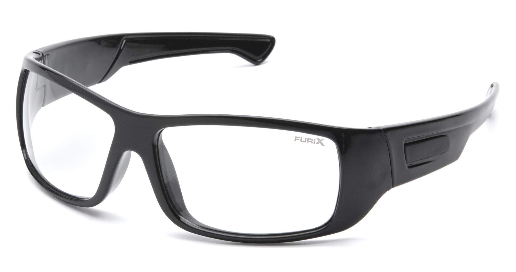 Pyramex Safety Pyramex Safety Furix Safety Glasses, Black Frame/Clear Anti-Fog, one size