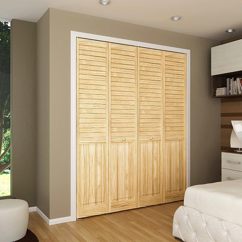 Kimberly Bay Closet Door, Bi-fold, Louver Panel Plantation (24x80)