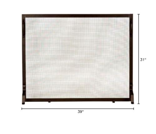 Dagan Industries Bronze Wrought Iron Panel Screen - 31 inch