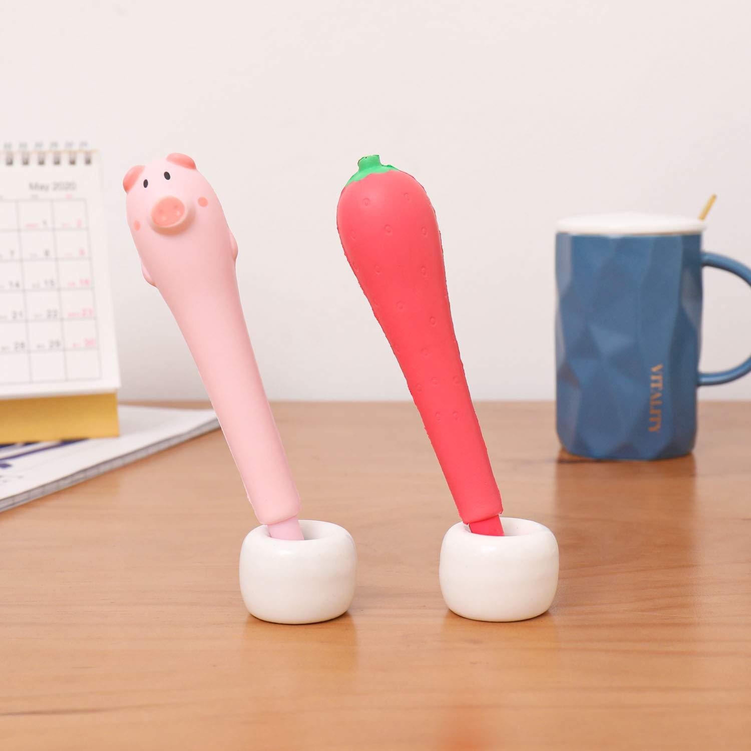Airmoon Airmoon Mini Ceramics Handmade Couple Toothbrush Holder Stand for Bathroom Vanity Countertops, White, Pack of 2