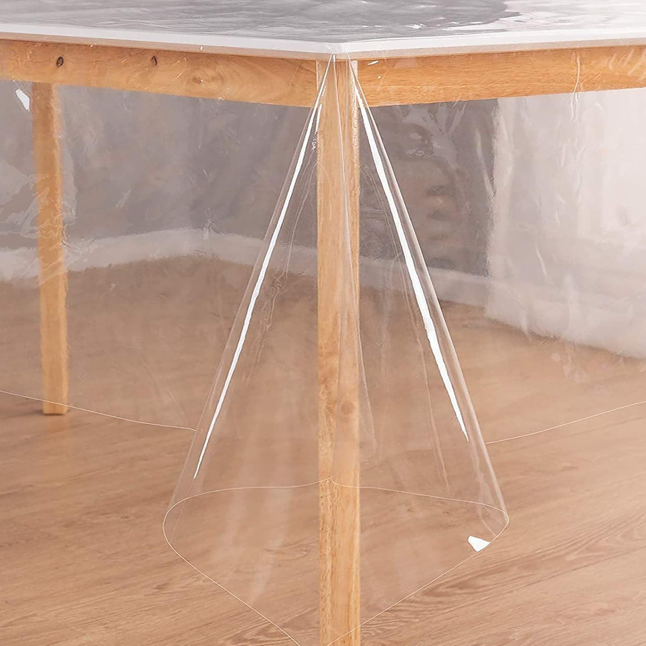 Bed Bath & Beyond Bed Bath & Beyond Premium Transparent Clear Plastic Tablecloth Protector for Dining Room Table 54\" x 54\"
