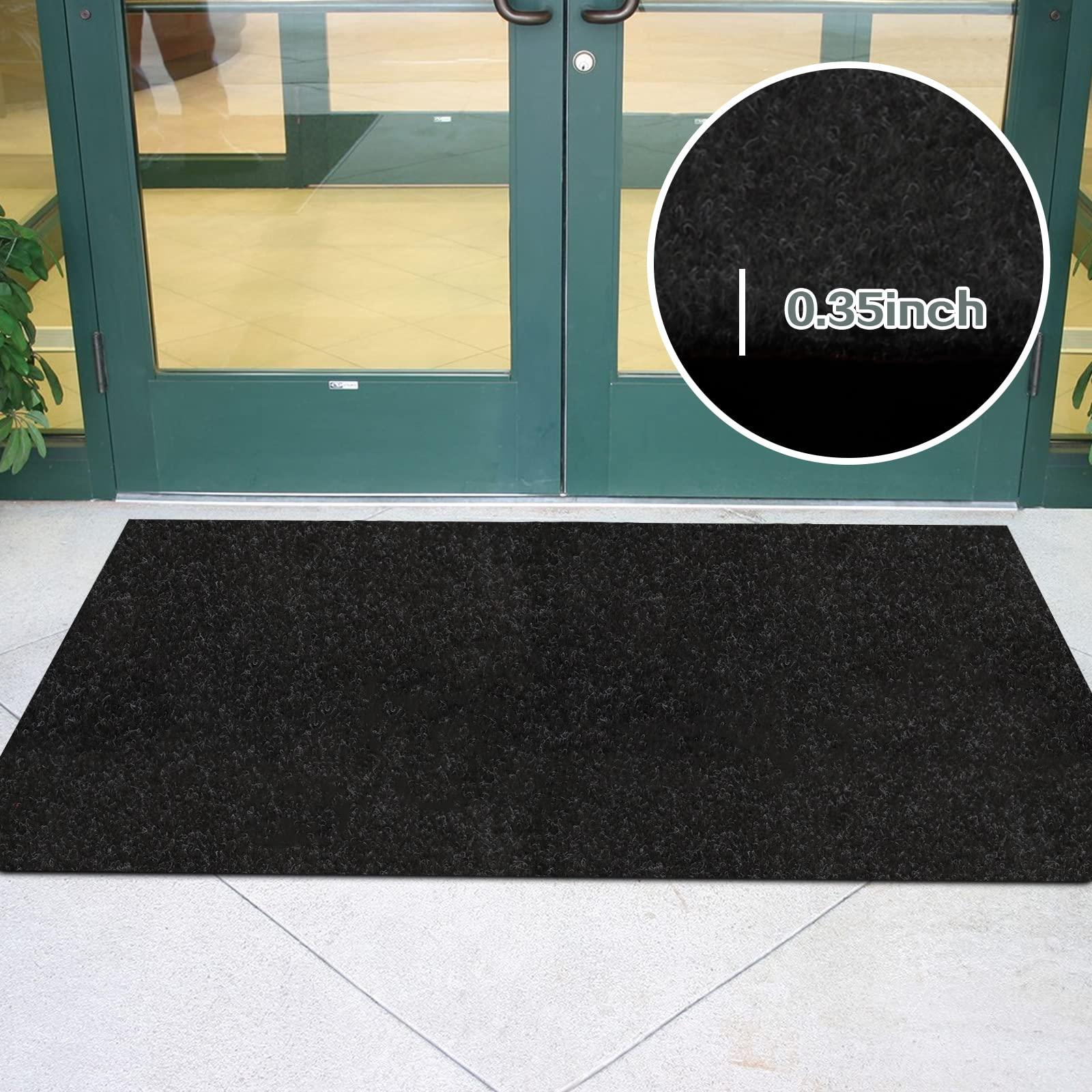 ZGR HOME&GARDEN Custom Size Runner Rug 3 ft x 21 ft, ZGR Carpet Runners Hallway Entryway Kitchen Garage Laundry Room Area Rugs with Non-Slip Rubber Backing, Black