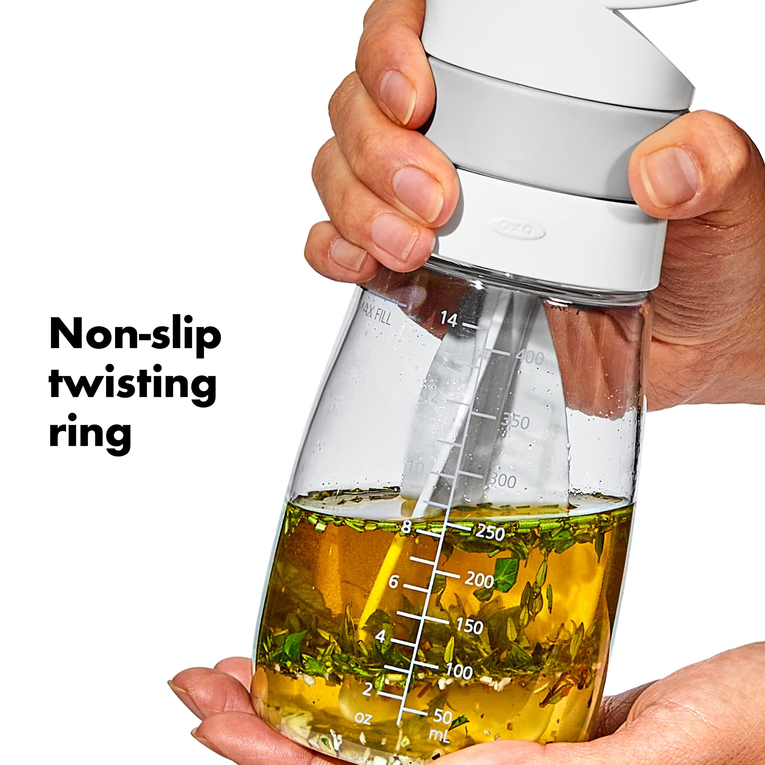 OXO OXO Good Grips Twist & Pour Salad Dressing Mixer, Gray, 14 ounces, 0.44 qt