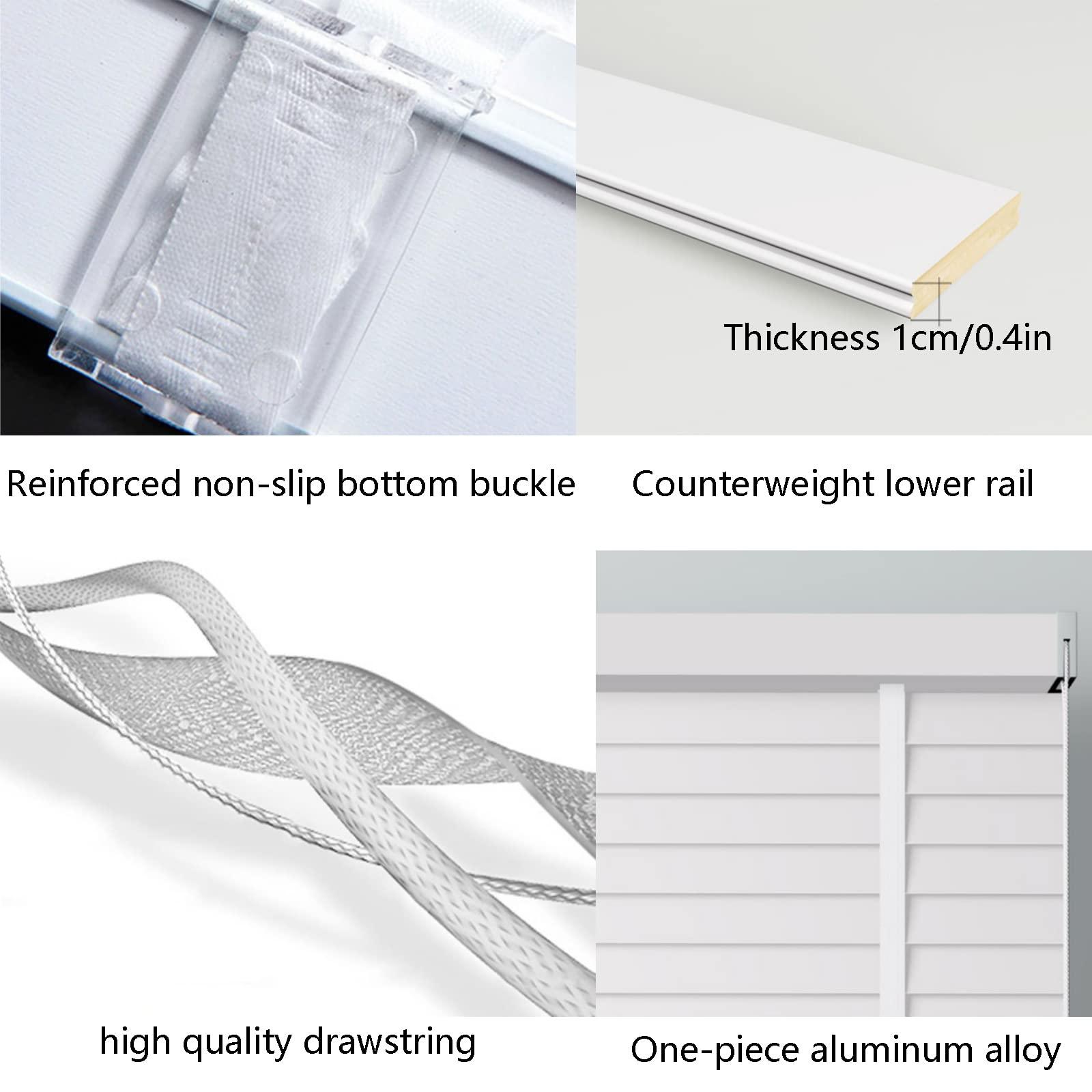 KDDFN KDDFN Wooden Venetian Blinds Blind,Window Privacy Protection,Vintage Breathable Curtain,Sun Shade Curtain Balcony Decoration,UV Protection,Customizable (24x28in)