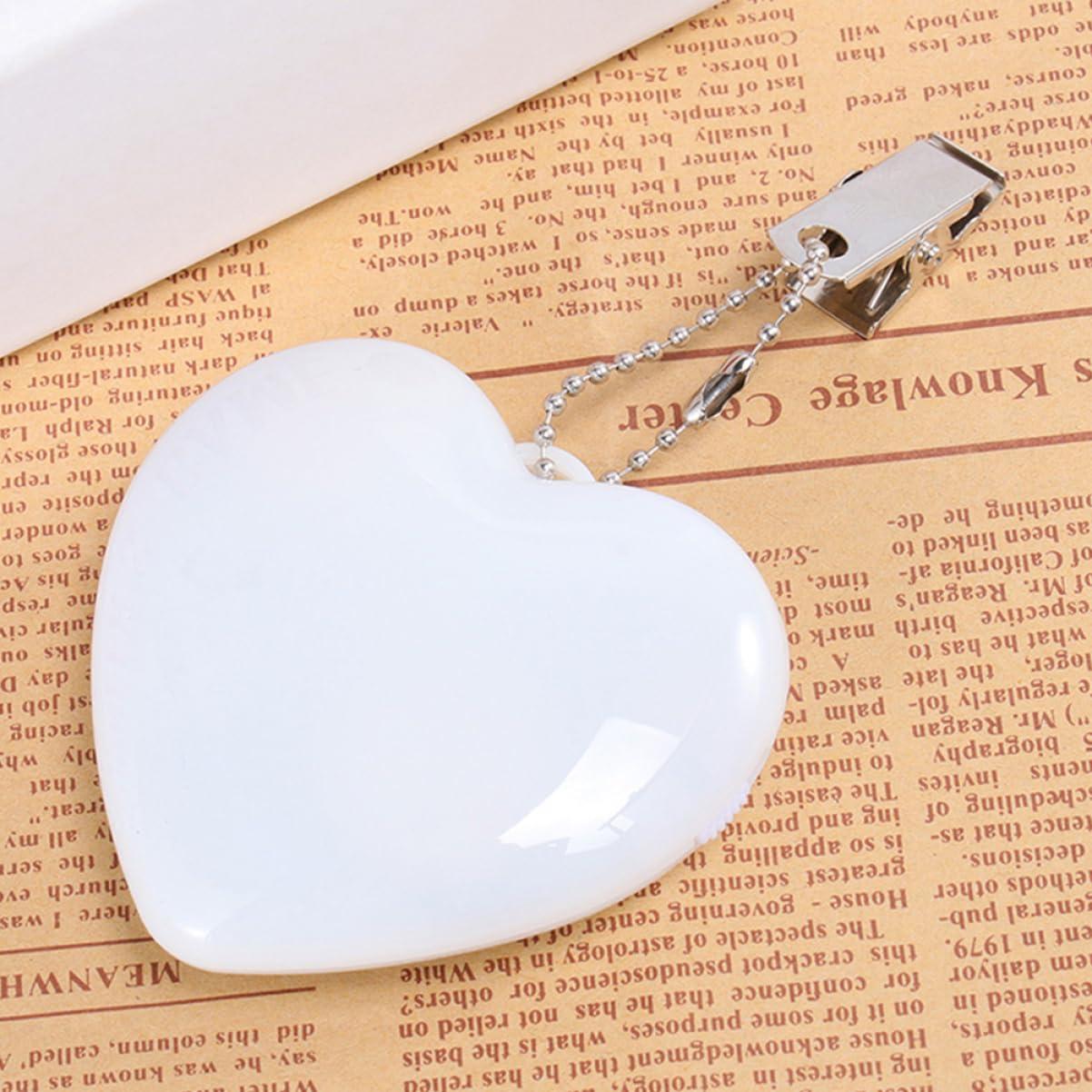 HOLIDYOYO HOLIDYOYO 3 Pcs Sensor Night Ladies Handbags with Automatic Sensor Mini Heart Purse Light for Bag at Night Button Battery White