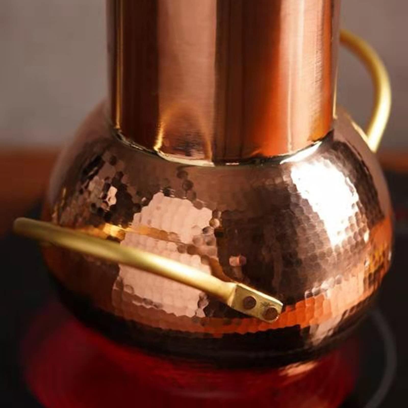 sdneNest sdneNest Copper Moonshine Still, Home Brewing Still for Alcohol, 2L, 3L Copper Stills for Distilling Moonshine Whiskey - Home Brewing DIY Kit (3L)