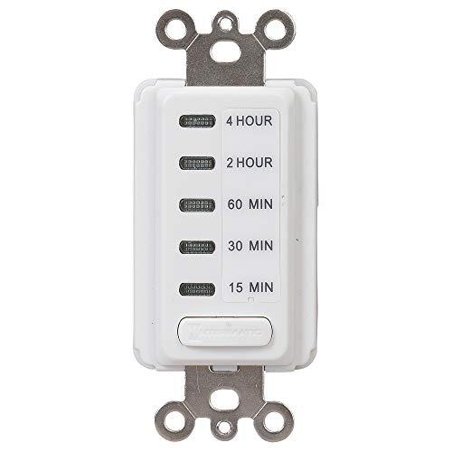 Intermatic Intermatic EI215W 15/30/60 Minute, 2/4 Hour SPST 1800-Watt in-Wall Countdown Timer, White