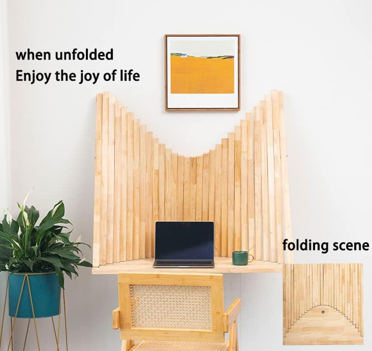 QUDEX QUDEX Wall Mounted Floating Folding Table,Art Decor Desk,Drop Leaf Dining Table Small Wooden Desk for Office Home kithchen,Wood Table,Modern Style Wall Mounted Floating floding Study Desk