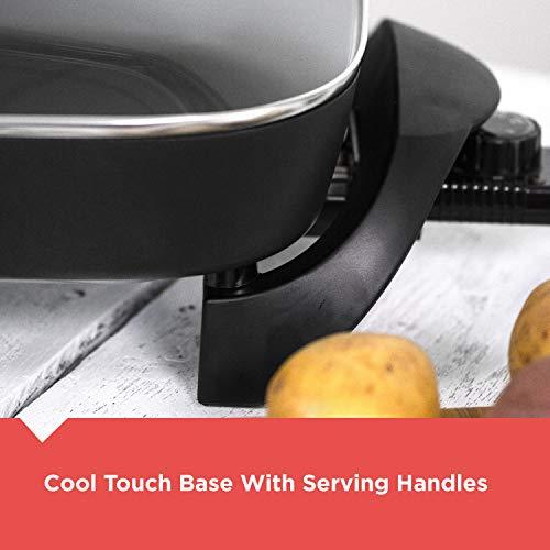 BLACK+DECKER BLACK+DECKER Electric Skillet, Variable Temperature Control, Nonstick Cooking Surface, Dishwasher Safe, Tempered Glass Lid, 12\"x15\"