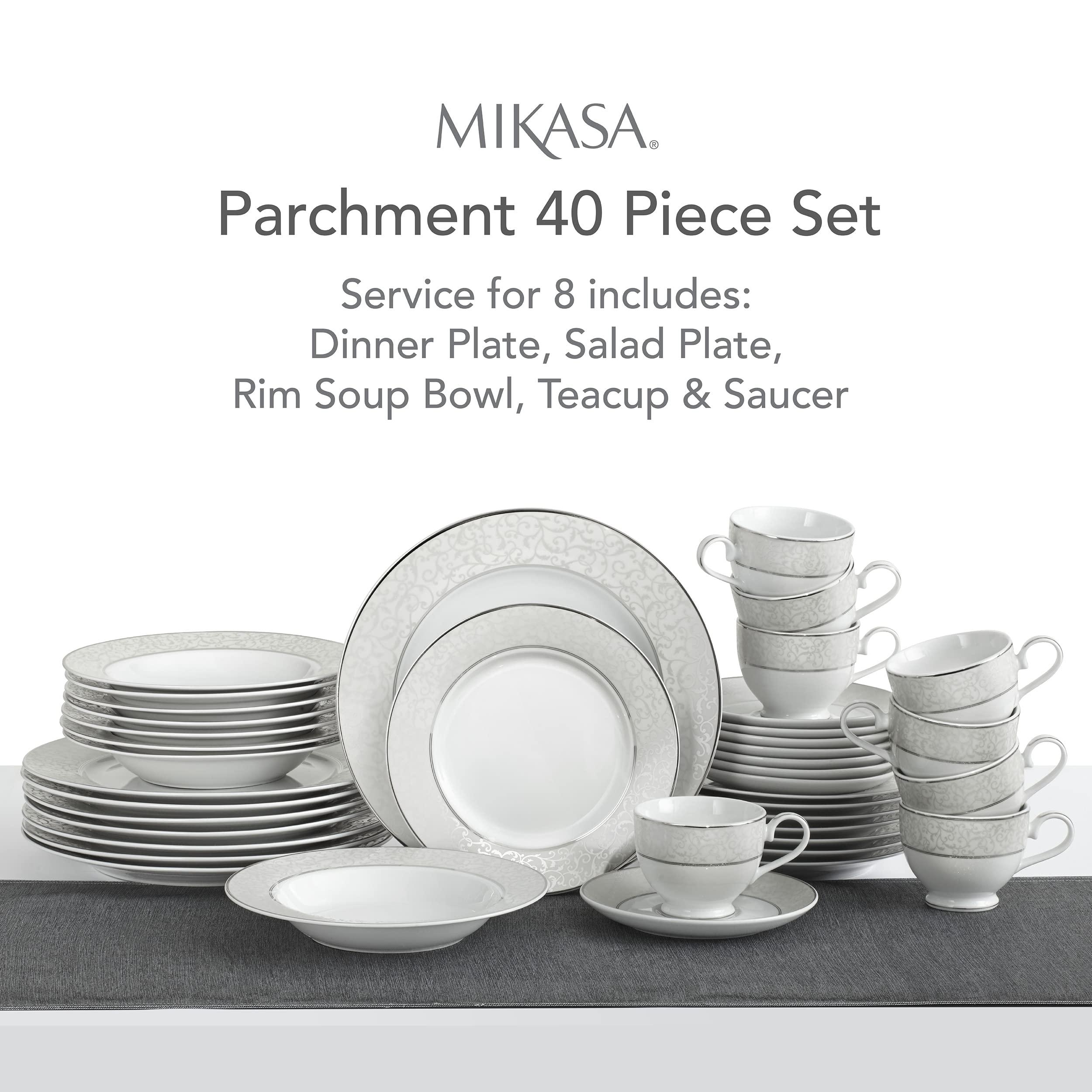 Mikasa Mikasa Parchment Dinnerware Set, 40 piece set, Service for 8