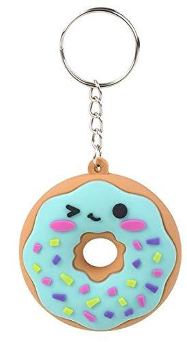 Shop Zoombie 2.25 Inch Donut Face Keychains -12 Pk - Party Favor, Accessory, Goody Bags, Prizes, Pinatas, Carnivals