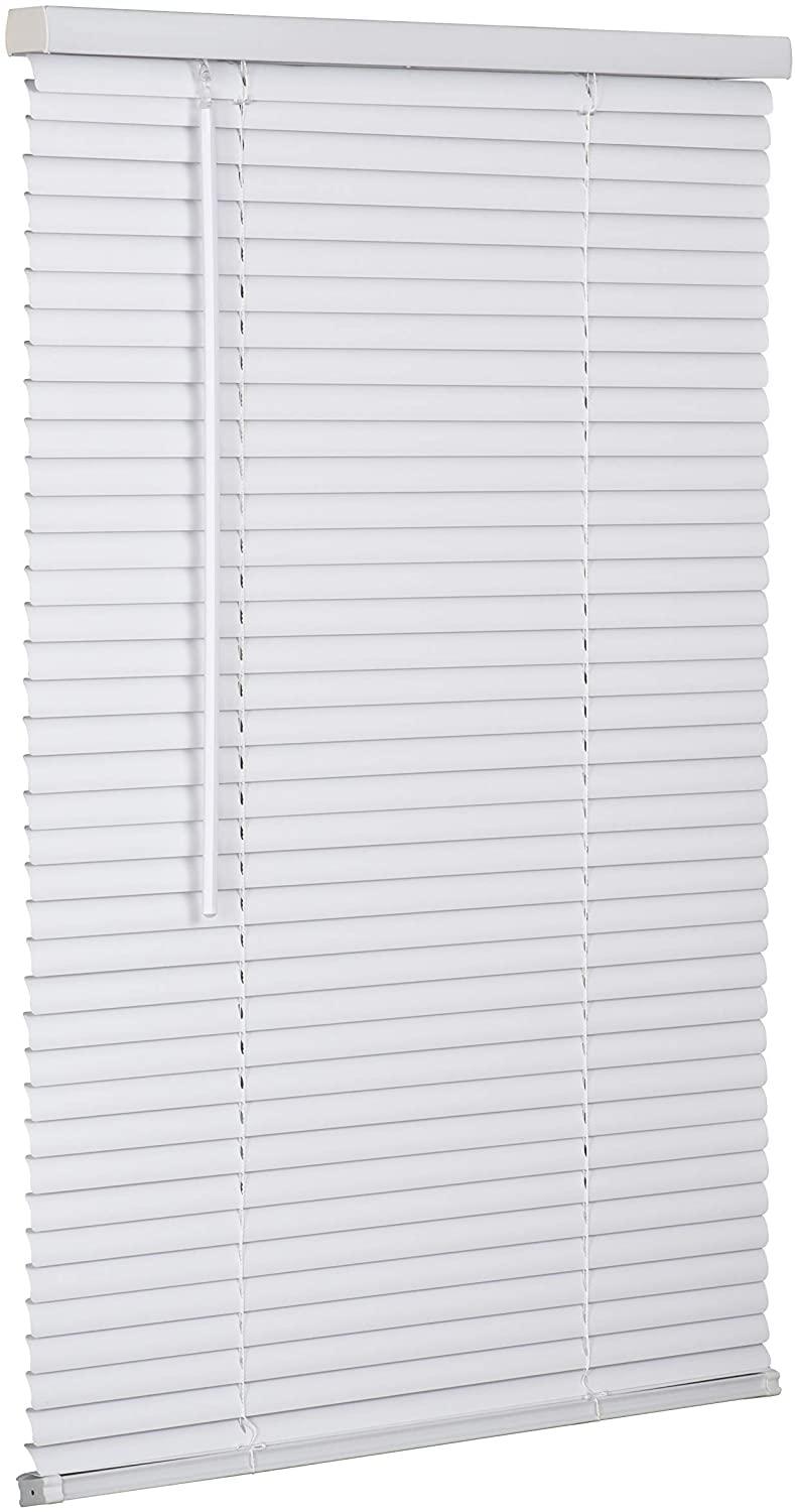 Mood MOOD 1" Room Darkening Mini Blinds | 48 inch Blinds for Windows | 1" Cordless Vinyl Window Treatment | Premium White (Room Darkening) | 48 Width x 48 Height