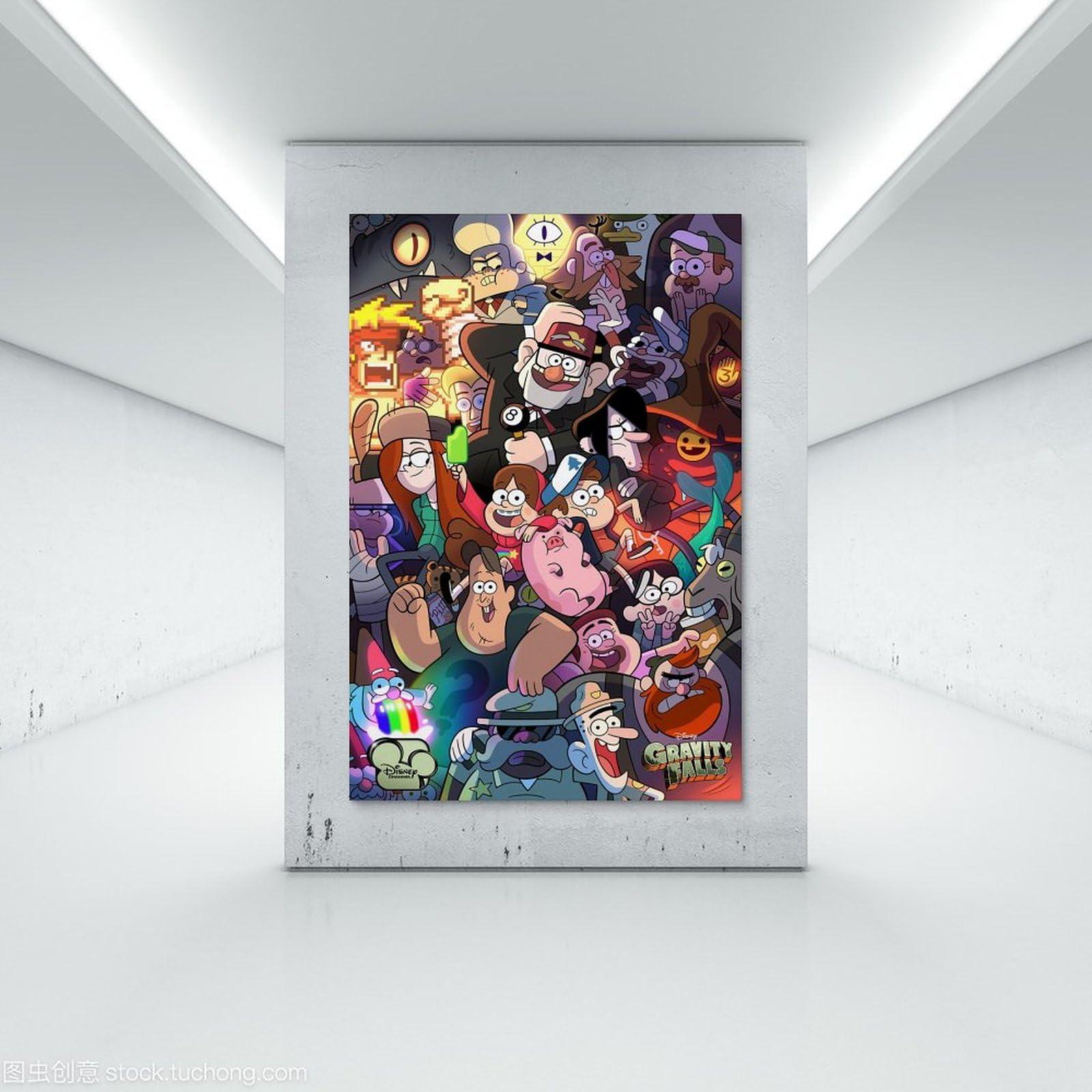 XYRXARIC XYRXARIC Gravity Falls Poster Anime Posters Canvas Art Poster And Wall Art Picture Print Modern Family Bedroom Decor Posters 20x30inch(50x75cm), Unframe-style-1