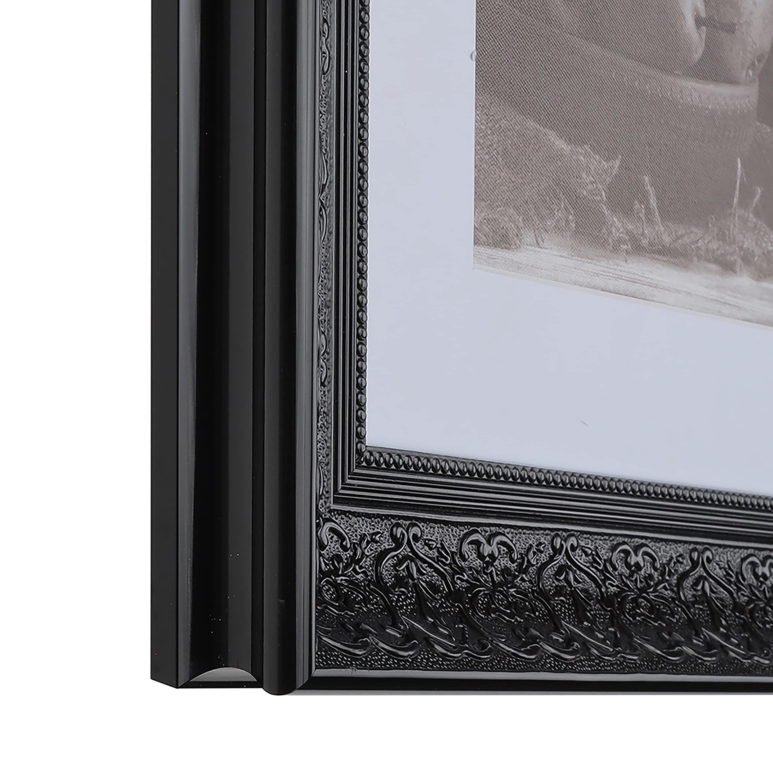 WHOLESALE ARTS AND FRAMES WHOLESALE ARTS AND FRAMES Picture Frame Set of 4. 2-1/2\" Polystyrene Victorian Rich Black 36x36 Wholesaleartsframes-com 1556 Series Made in USA