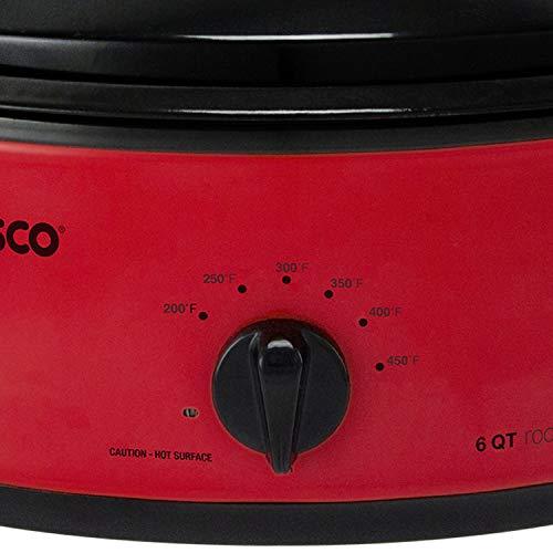 Nesco NESCO 4816-12, Roaster Oven with Porcelain Cookwell, Red, 6 quart, 750 watts