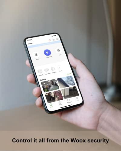 VENZ VENZ 4 Piece Wireless Home Security System - Optional 24/7 Professional Monitoring - No Contract - Compatible with Alexa and Google Assistant - DIY 4 Pieces-Kit with App Alert