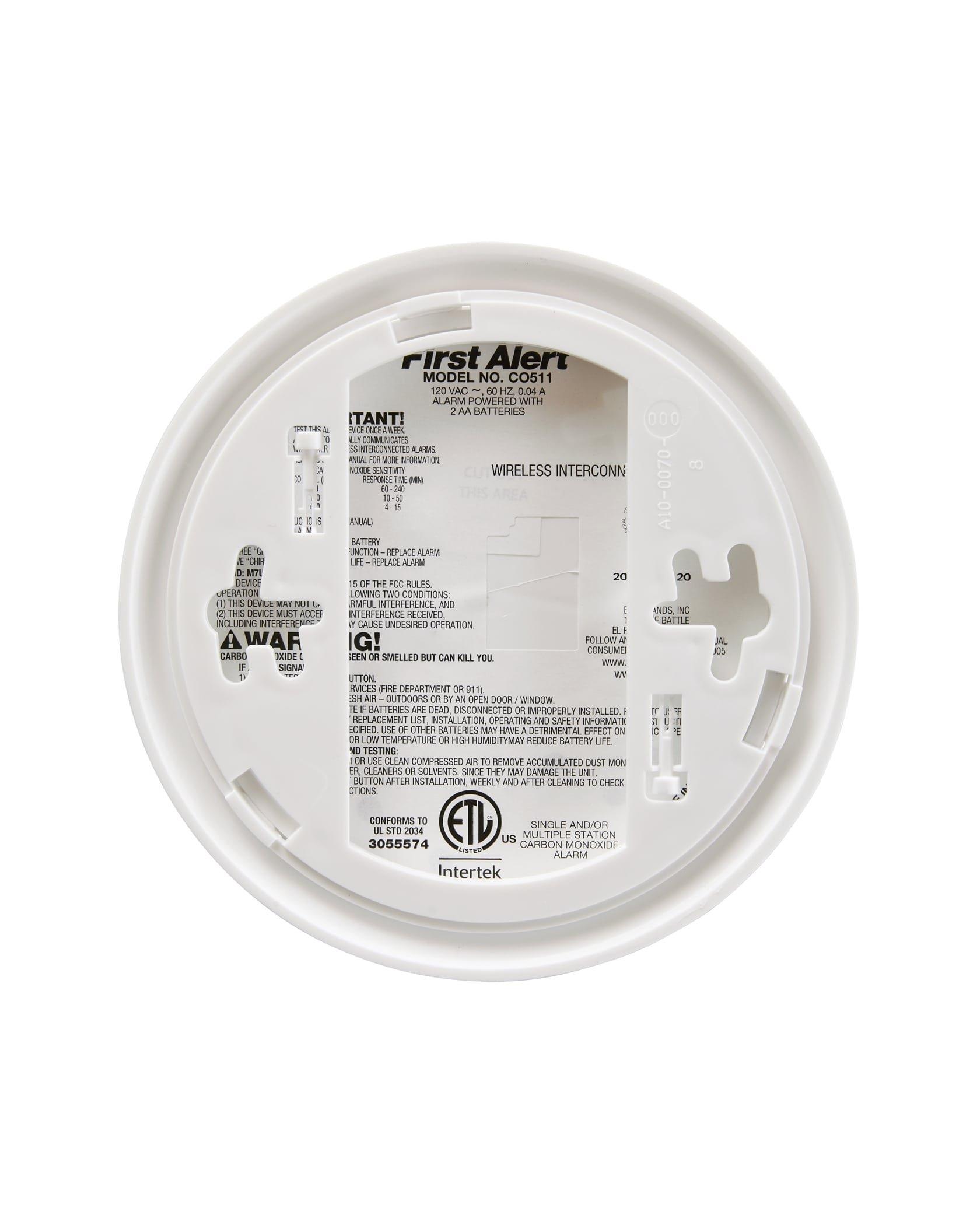 FIRST ALERT First Alert BRK CO511 Carbon Monoxide (CO) Detector Wireless Interconnected with Voice and Location