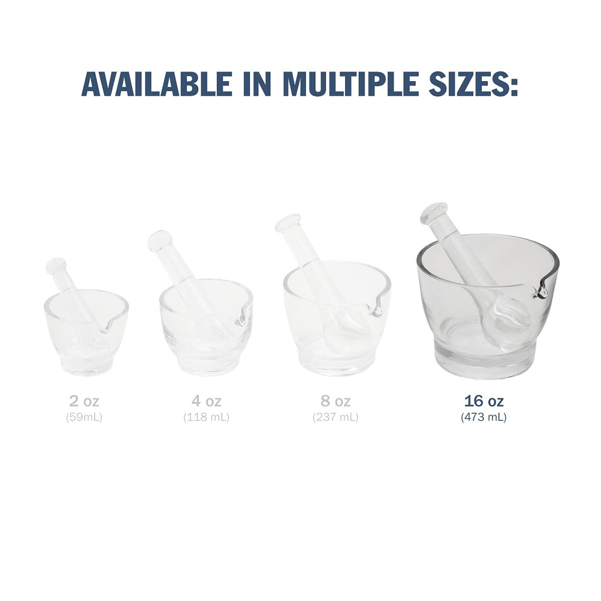 APOTHECARY PRODUCTS Apothecary Products Mortar and Pestle Bowl, Mixer and Grinder for Medicine, Glass (16 oz)