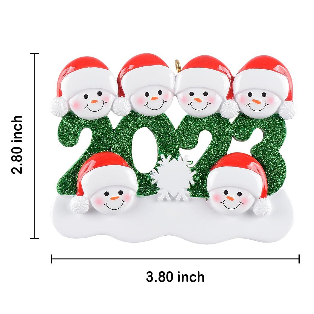 MAXORA MAXORA Personalized 2024 Dated Ornament Family 5 Christmas Ornament