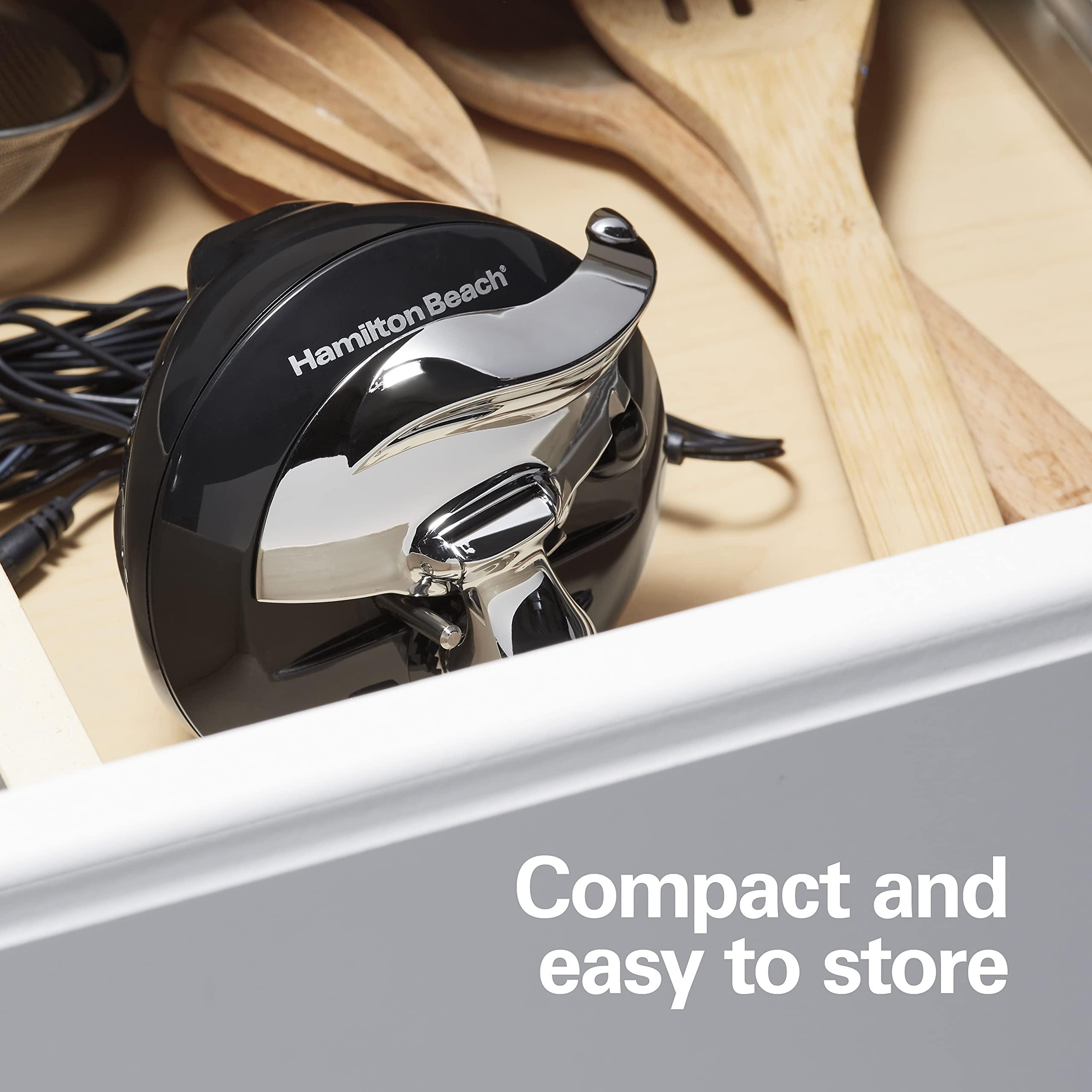 Hamilton Beach Hamilton Beach Walk 'n Cut Electric Can Opener for Kitchen, Use On Any Size, Automatic and Hand-Free, Cordless & Rechargeable, Easy Clean Removable Blade, Black (76501G)