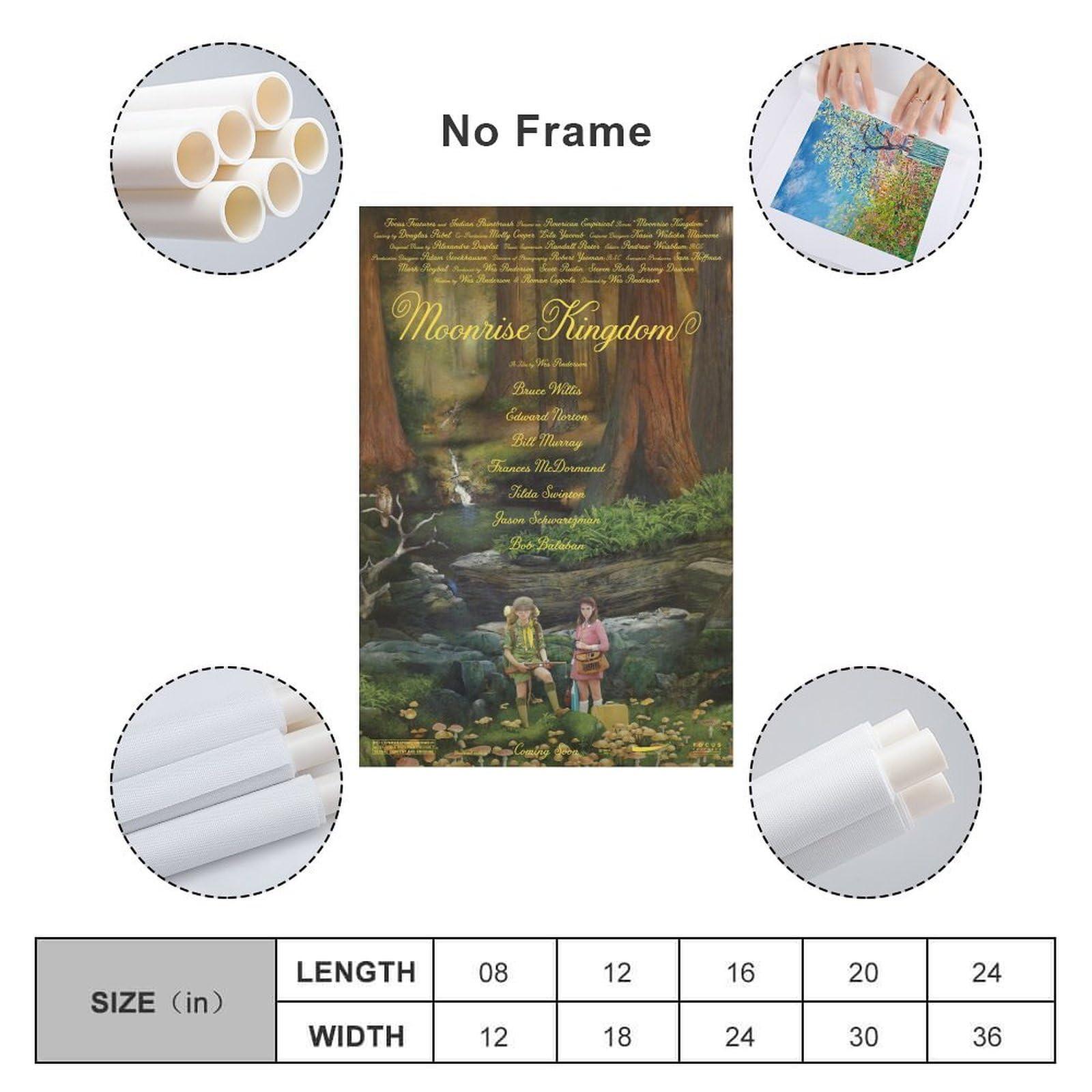 shengkuo Aesthetic Posters Moonrise Kingdom Movie Posters Cool Artwork Wall Art Home Decor Posters Gift Ideas Canvas Art Poster And Wall Art Picture Print Modern Family Bedroom Decor Posters 20x30inch(50x75cm)