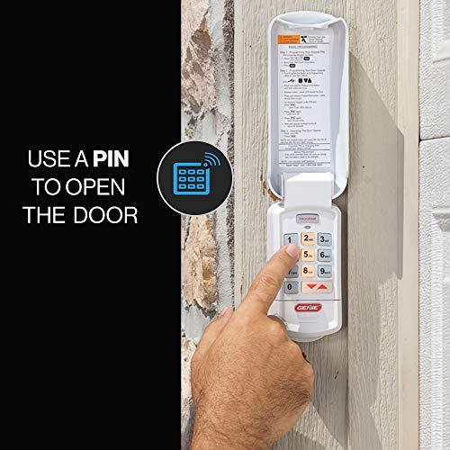 Genie Genie Garage Door Opener Wireless Keyless Keypad - Safe & Secure Access - Compatible with All Genie Intellicode Garage Door Openers - Easy Entry into the Garage With a PIN - Model GK-R, White