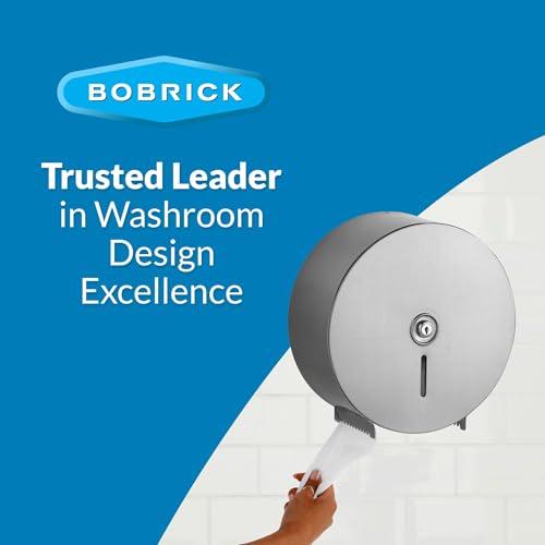 Bobrick Bobrick Single Jumbo-Roll Surface-Mounted Toilet Tissue Dispenser, Satin-Finish Stainless Steel, ADA Compliant, Secure Locking Design, Versatile Roll Compatibility, Durable & Easy-Load Mechanism (Model B-2890)