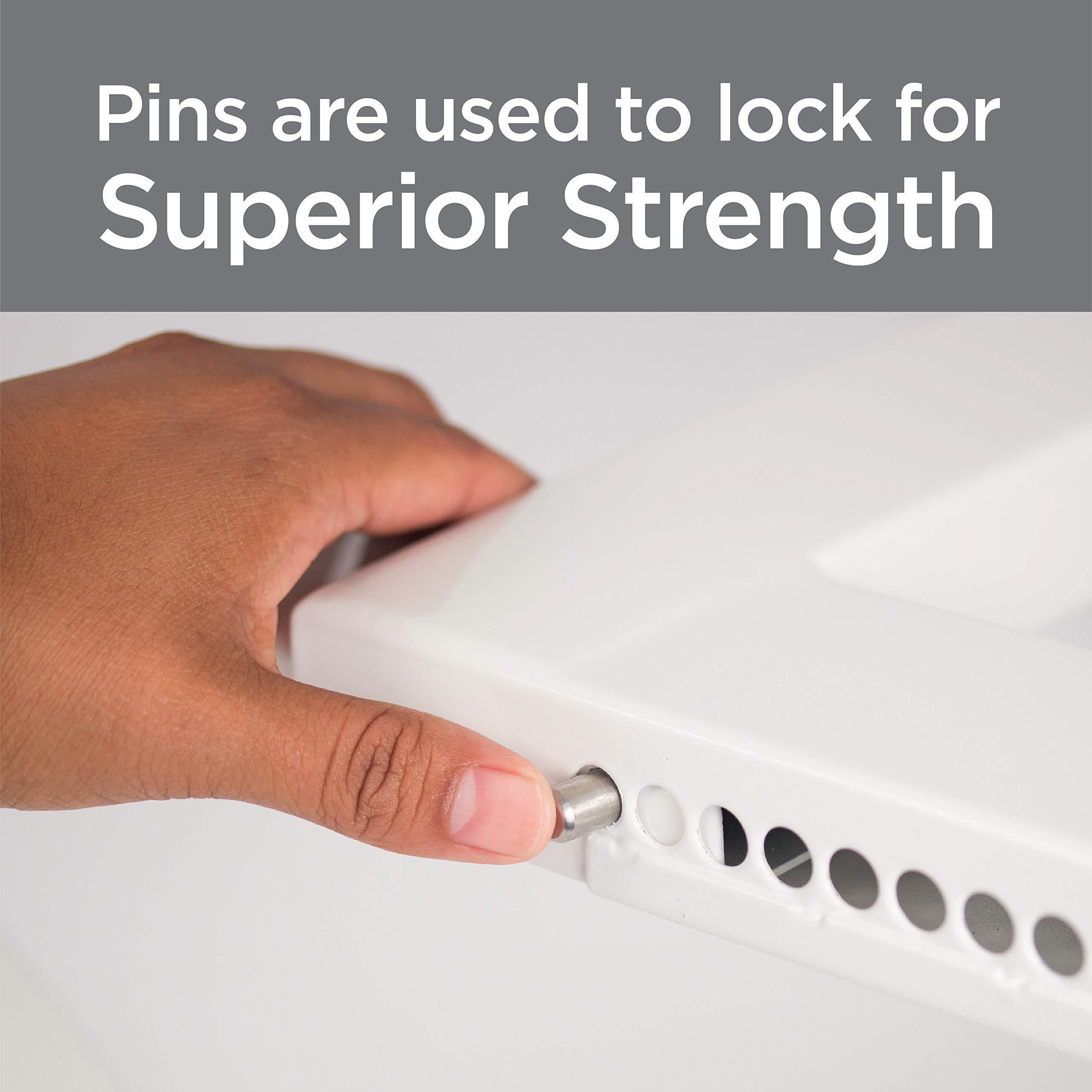 AnyMount Top Shelf TSB-2438 Universal Heavy Duty Window Air Conditioner AC Support Bracket -Holds Up to 225 lbs., No Drilling or Tools Required, White