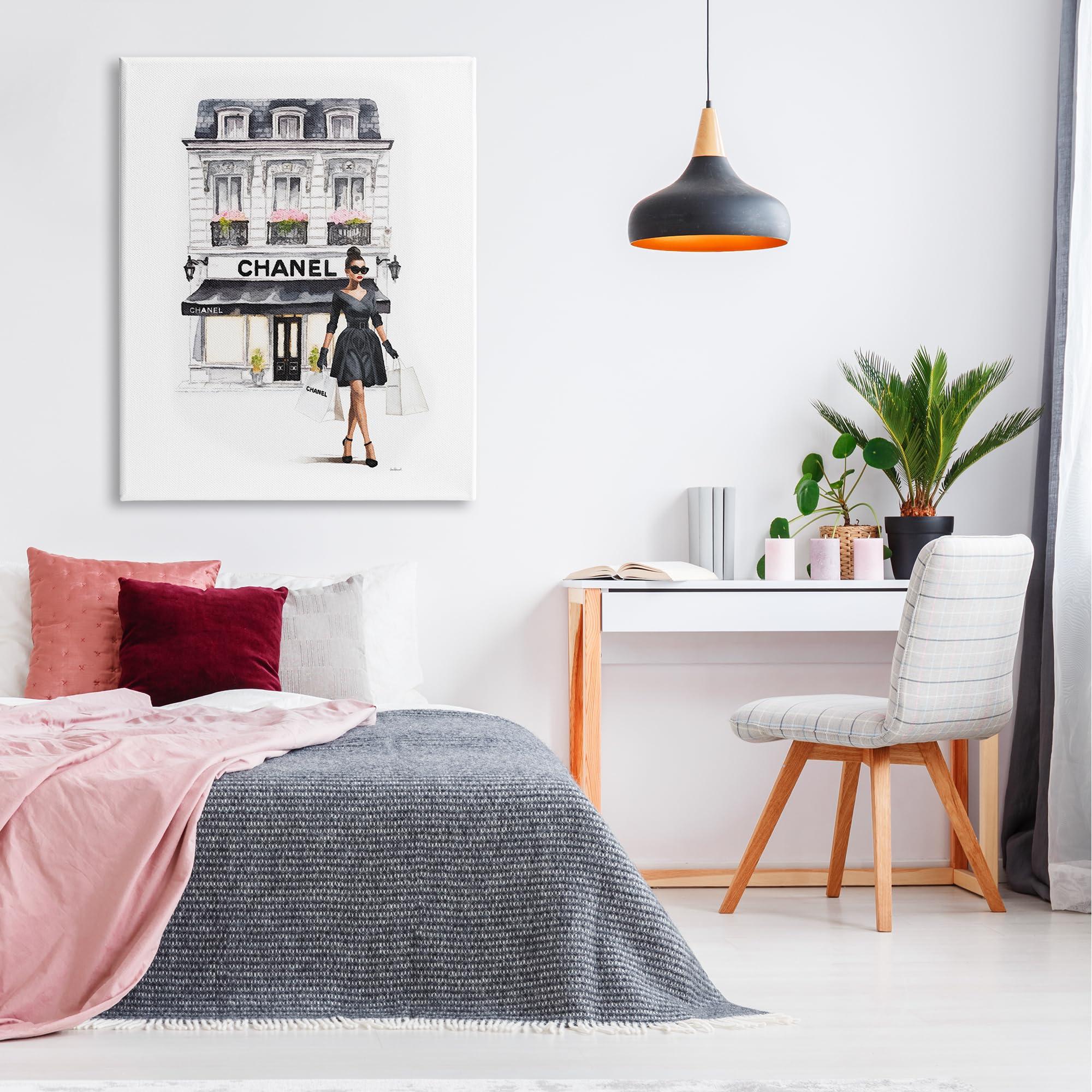 Stupell Industries Stupell Industries Girl & Fashion Shop Canvas Wall Art by Amanda Greenwood