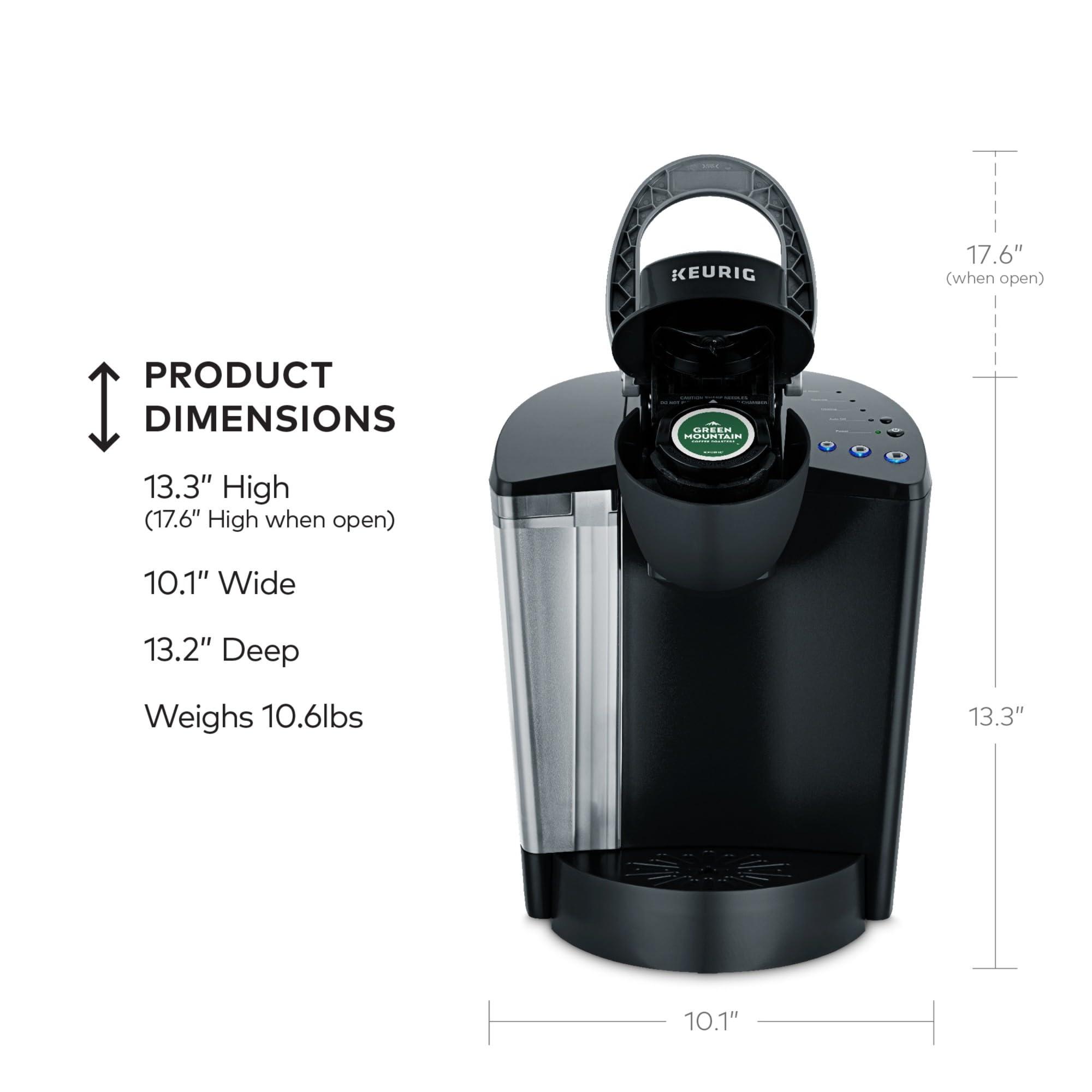 Keurig Keurig K-Classic Single Serve K-Cup Pod Coffee Maker, with 3 Brew Sizes, 48oz Removable Reservoir, Black