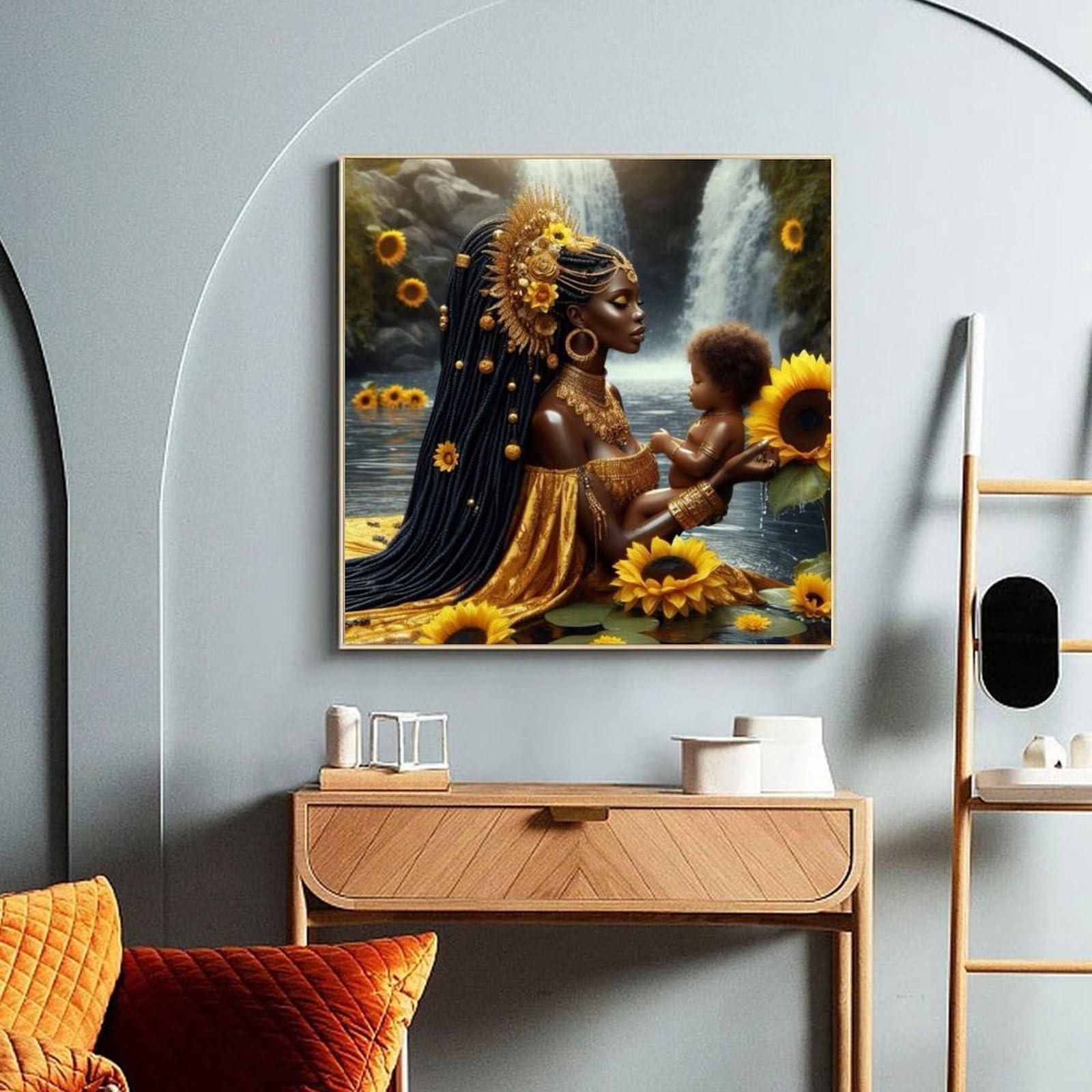 KFTTVUI Goddess Oshun Sexy Poster (4) Black Women Art Poster Canvas Painting Art Wall Decoration Canvas Painting Wall Art Poster Suitable for Bedroom Living Room Wall Art Poster Canvas Print Office Gift Bedro
