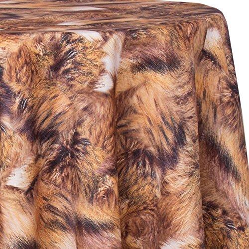 ULTIMATE TEXTILE Ultimate Textile Faux Fur 60 x 144-Inch Oval Tablecloth
