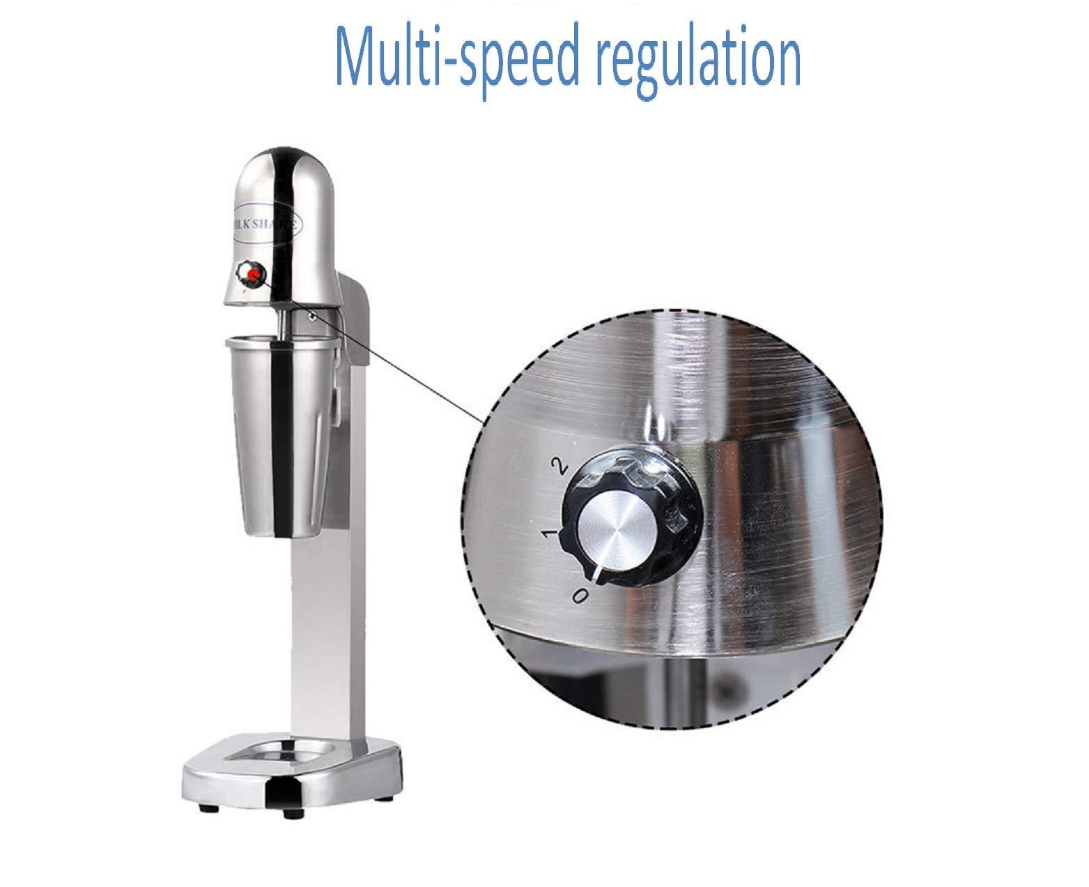 T Milkshake Machine Commercial Milkshake mixer Machine Stainless Steel Milk Mixer Milk Bubble tea machine for Milk Tea Shop Dessert Station with 2 cups (double heads, 110V/60HZ)