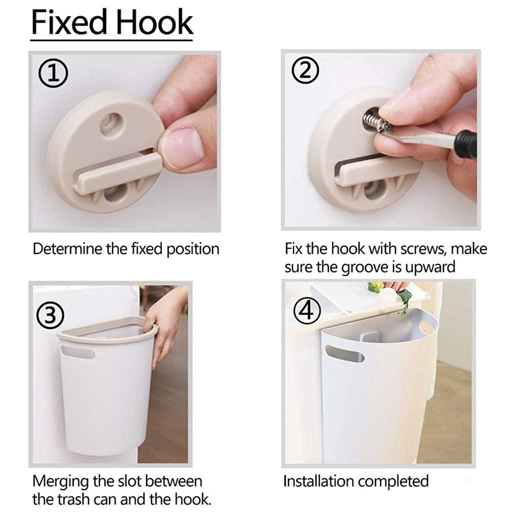 QTBH QTBH Trash Cans Nordic Minimalist Wall-Mounted Trash Can Household Kitchen Cabinet Door Hanging Storage Bucket Hanging Kitchen Garbage can