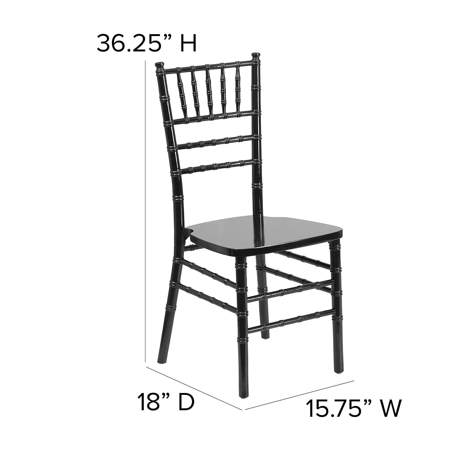 Flash Furniture Flash Furniture HERCULES Series Black Wood Chiavari Chair