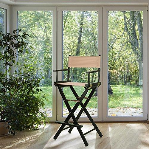 Casual Home Casual Home 30" Director's Chair Black Frame-with Tan Canvas, Bar Height