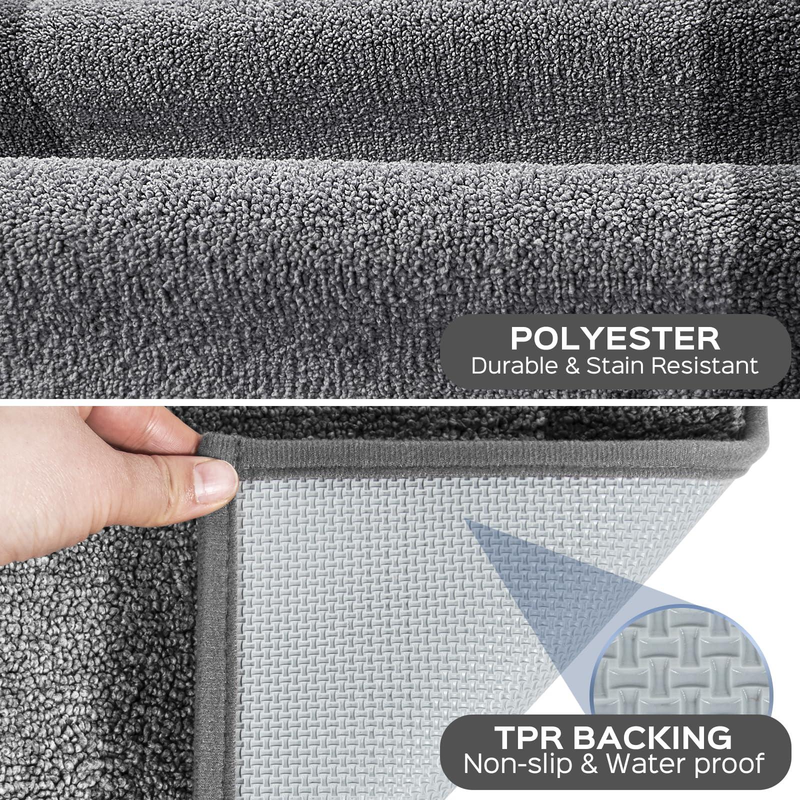 DOMUSTEX DOMUSTEX Machine Washable Kitchen Rug 24" x 36", Non Slip Kitchen Mat for Floor, Absorbent Entrance Throw Rug for Bedroom, Hallway, Bathroom, Door