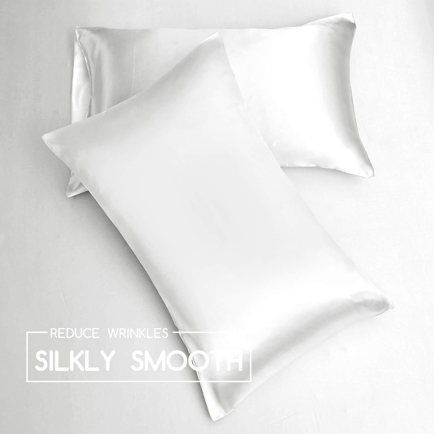 Cotton Home Depot Cotton Home Depot White Silk Satin Comforter Set King - All Season 500 GSM 7 Piece (Comforter + Flat Sheet + Fitted 19\'\' Deep + 4 Pillowcases) Comforter Sheet Set Wrinkle Fade Free Bedding Set