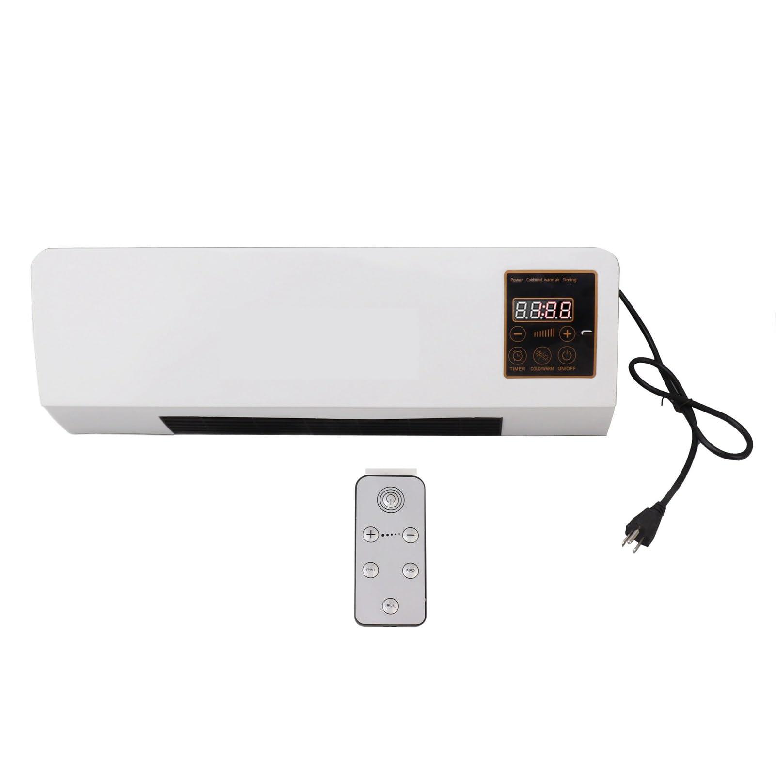 Sonew Sonew Electric Wall Heater with Remote Control, Highly Efficient Wide Angles Mobile Small Air Conditioner, Dual Use Wall Mounted Heating Machine, for Indoor Use, Easy Install