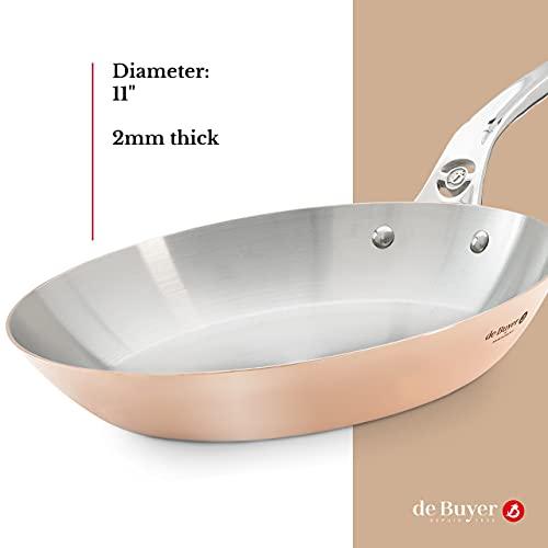 De Buyer PRIMA MATERA Round Copper Stainless Steel Fry Pan 11-Inch