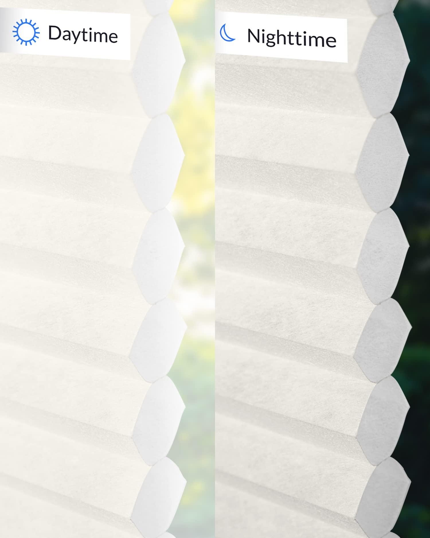 CHICOLOGY CHICOLOGY Cellular Shades, Top Down Bottom Up Shades, Blinds for Windows, Window Shades for Home, Door Blinds, Window Coverings, Cellular Blinds,Limestone - Light Filtering, 36" W x 48" H