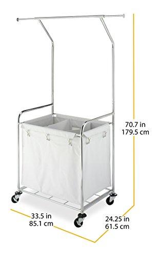 Whitmor Whitmor Commercial Rolling Laundry Center with Removable Liner and Heavy Duty Wheels