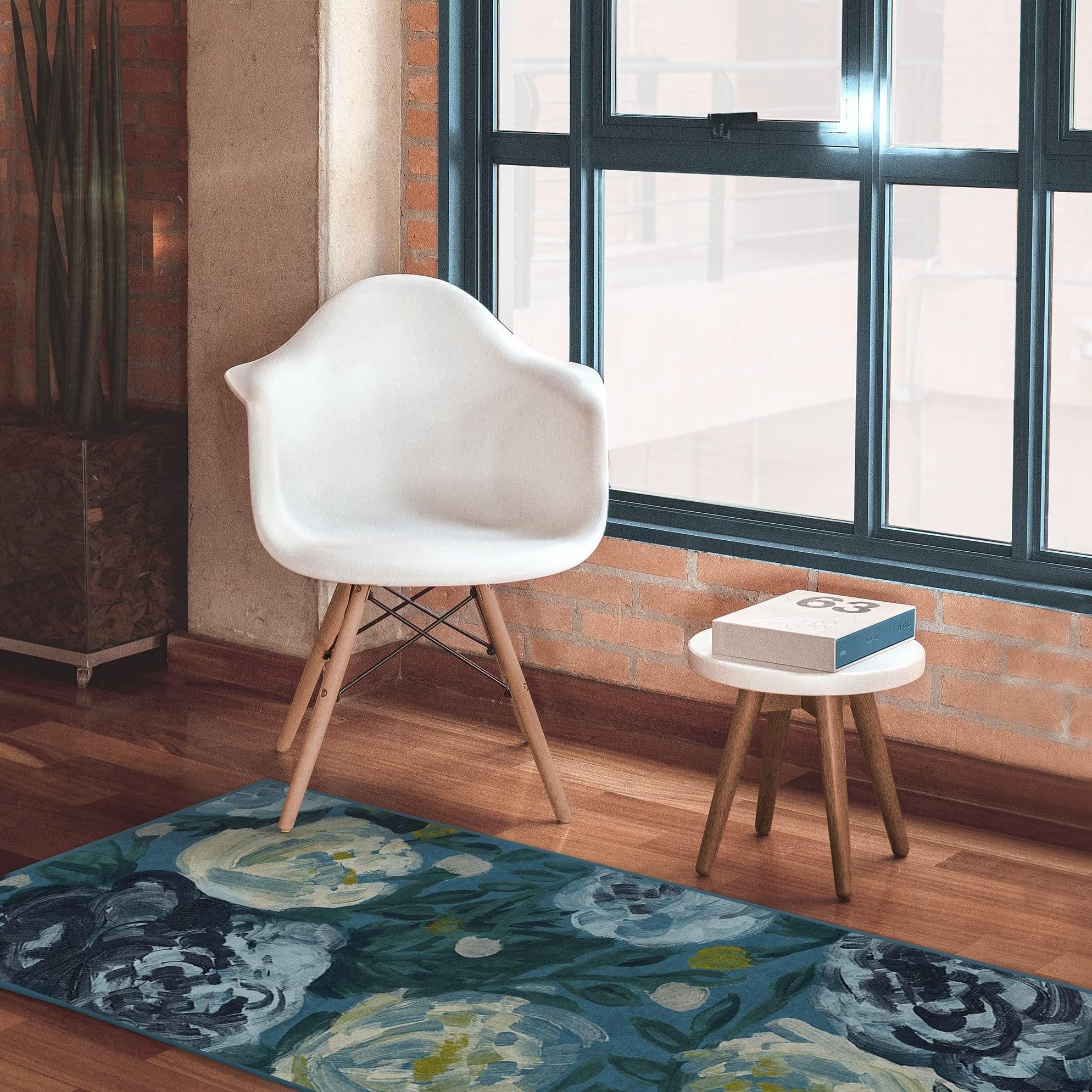 RUGGABLE Ruggable Washable 2x3 Area Rug, Camellia Midnight, Premium Rugs for Living Room, Bedroom, Kitchen, Office, Classroom with Gripper Non Slip Pad