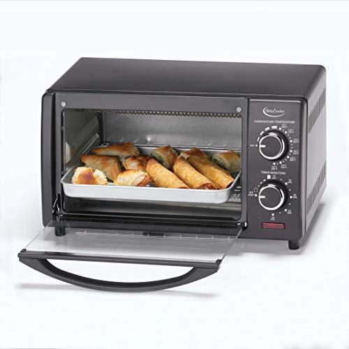 Betty Crocker Betty Crocker Compact Toaster Oven, Pizza Oven with Toast & Bake, 2 Slice Toaster with Top & Bottom Heaters, Kitchen Countertop Oven
