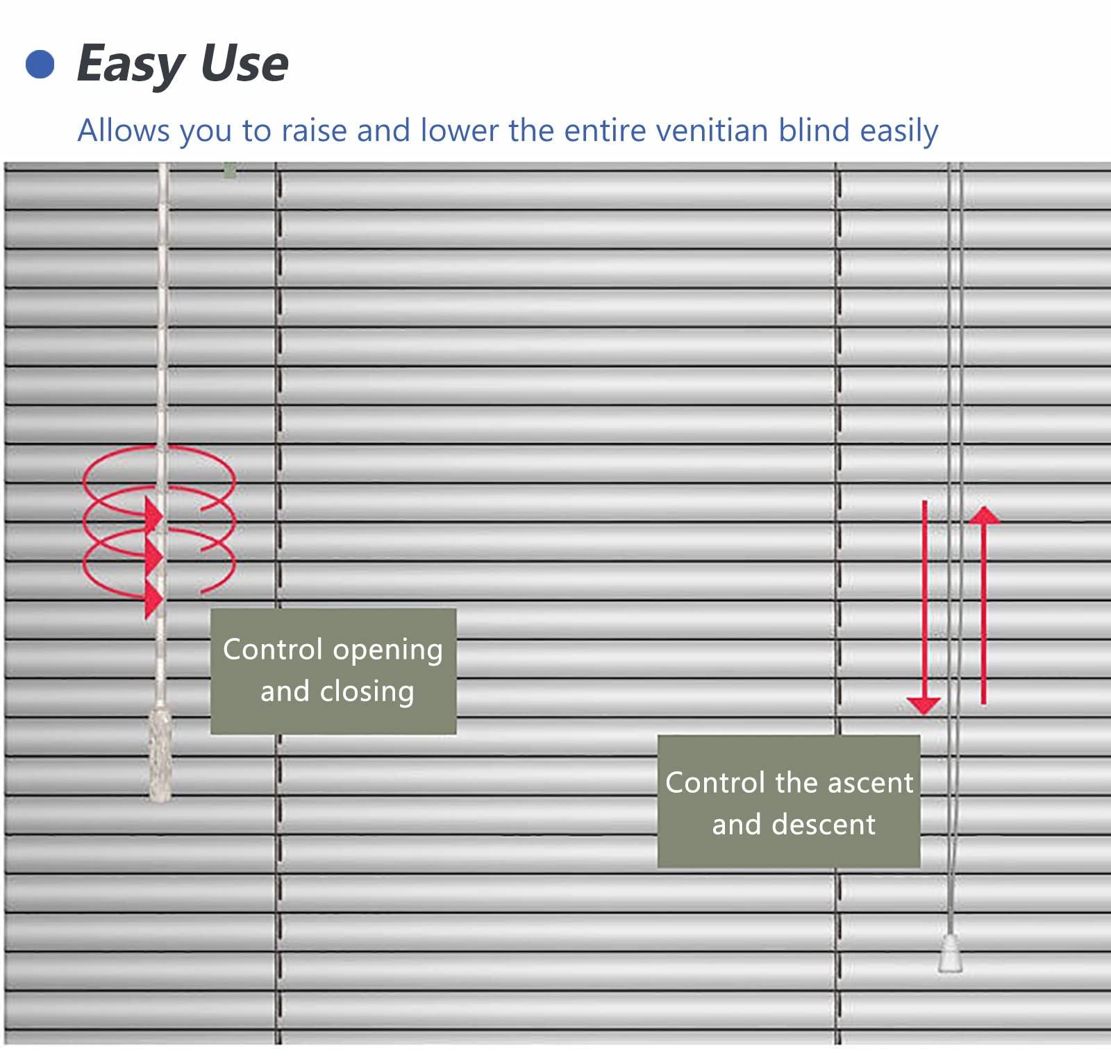 JLXJYS JLXJYS Office Bathroom Aluminum Venetian Blinds - White Waterproof Privacy Screen Sun Shade, 75cm/95cm/115cm/135cm/155cm Wide (Size : 135x220cm(53"x86.6"))
