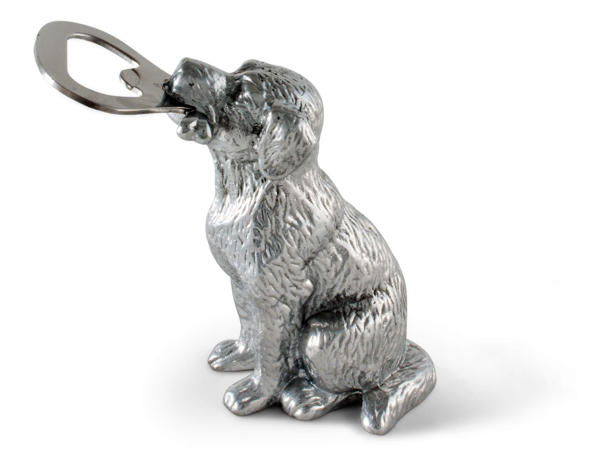 Arthur Court Arthur Court Aluminum Labrador Hunting Dog Bottle Opener, 4.5 Inches Tall, Intricate Detailing, Strong and Durable, Ideal Father\'s Day Gift for Dog Lovers and Hunters, Dog Bottle Opener